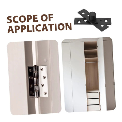 Heavy Duty Pivot Hinge For Hidden Doors Built Tough Mipcase Stainless Steel Invisible Hinges For Bookcases and Compartments