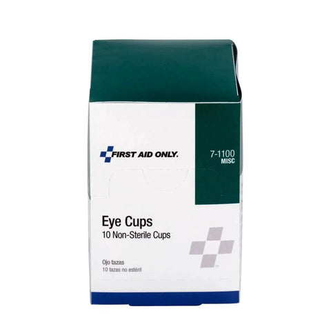 Packaging for First Aid Only Non Sterile Eye Cups For Eye Wash 10 Pack Ideal For Standalone First Aid Or Refilling Your First Aid Kit