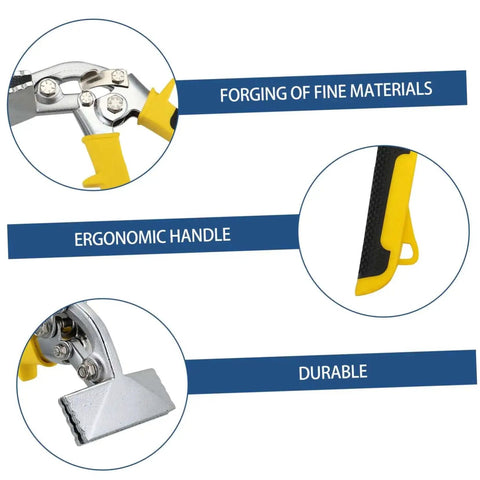 Heavy Duty Hand Seamer Tool For Bending And Flattening Metal With Durable Construction And Precise Clamping Depth, ergonomic handle close-up