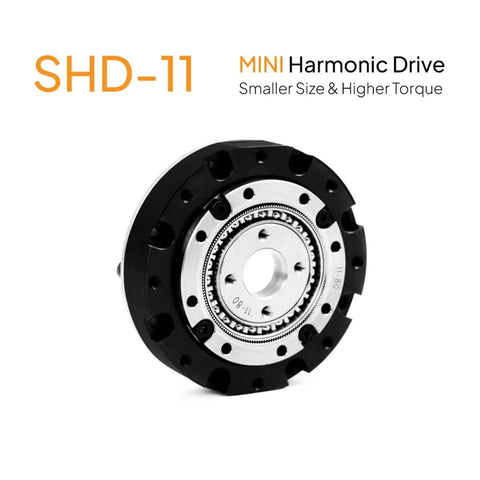 Compact Hollow Shaft Servo Reducer For NEMA 14 17 Motors 52mm Gearbox With Strain Wave Harmonic Drive 100 To 1 Reduction
