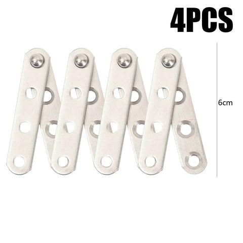 4-piece set of 360 Degree Door Pivot Hinge Set For Furniture Cabinets Premium Stainless Steel Durable Invisible Support Hinge