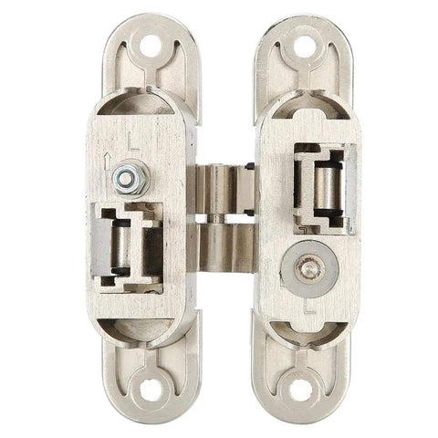 Hidden Door Hinges Invisible Hinge With Three Way Adjustable And 180 Degree Swing Zinc Alloy Concealed Hinge for cabinets.