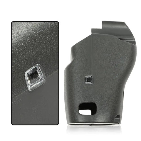 Side view of gray Steering Column Cover For Toyota 4Runner 1990 To 1995 Lower And Upper showing texture and mounting slot