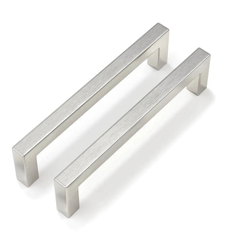 30 Pack 5 Inch Brushed Nickel Cabinet Pulls Square Drawer Handles For Kitchen Cabinets Cupboards And Dressers, Rust Resistant Stainless Steel