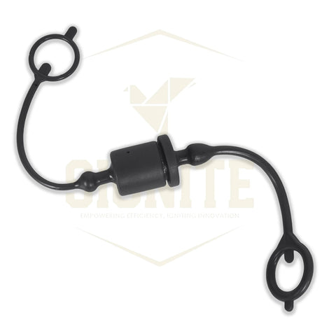 Two-piece black ISO A hydraulic quick-disconnect dust cap and plug cover set for 1/2 inch tractor couplers