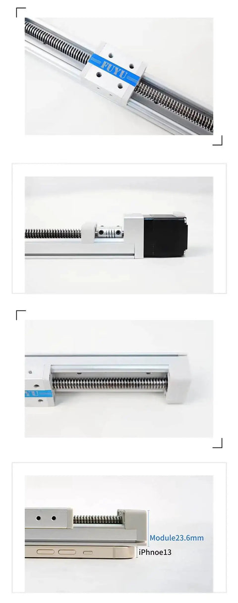 Mini Linear Rail Guide System For DIY CNC Sliders With 200mm Stroke Ladder Type Screw Linear Actuator, Nema 11 Stepper Motor