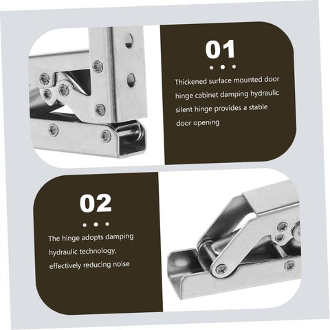 Close-up of Hidden Folding Hinges With Hydraulic Damping For Quiet Cabinet Doors And Wardrobes 180 Degree Drop Down Soft Close