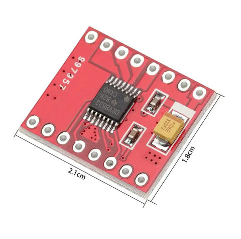 Top view of Three Pack DRV8833 Dual DC Motor Driver Board With H Bridge For Arduino Projects TB6612 Compatibility on white background.