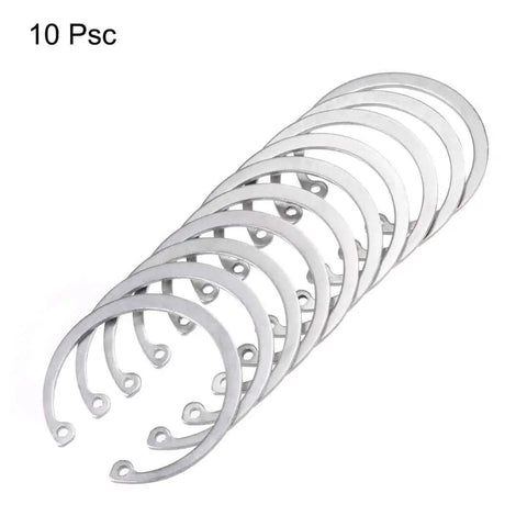 Image of 56mm External Circlip C Clip Retaining Snap Ring Set in 304 Stainless Steel 10 Pack for Bearings Gears and Pulleys.