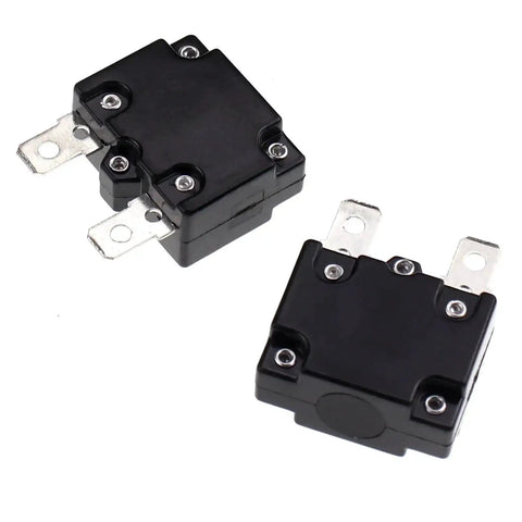 10A Auto Reset Thermal Circuit Breaker For 125 And 250V AC And 32V DC Single Pole Overload Protector Switch, two-pack