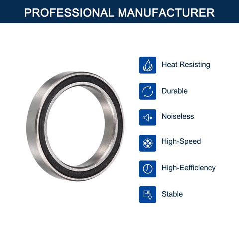 HiPicco 6700-2RS deep groove ball bearing, 10x15x4 mm, double rubber sealed, chrome steel.