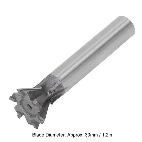 60 Degree Dovetail Cutter With 6 Flutes Carbide End Mill, Straight Shank, 30mm And 1.2in Slotting Milling Cutter For Metalworking Pros