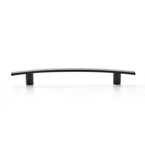 10 Pack Curved Matte Black Cabinet Pulls For Kitchen Drawers Arch Style Handles 7-1/4 Inch Overall Length With 5 Inch Center-To-Center Screw Holes