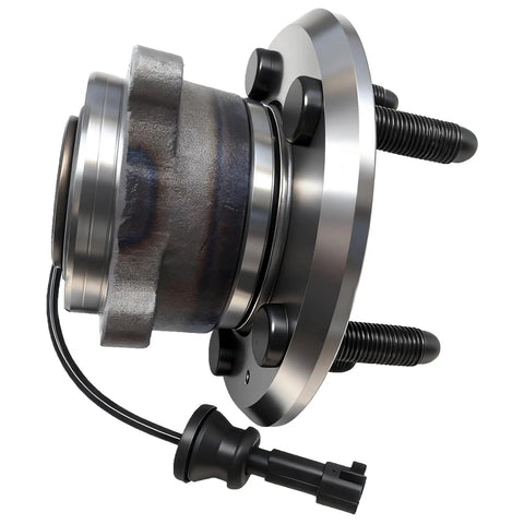 Side view of Rear Wheel Bearing Hub Assembly 512440 For Chevrolet Equinox 2010 To 2017 And GMC Terrain 2010 To 2017 Five Bolt ABS Sensor Wire