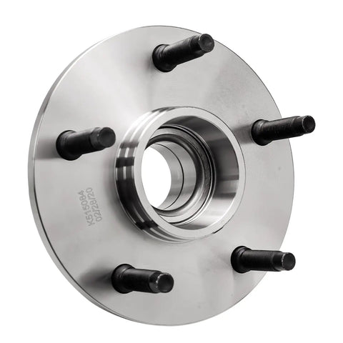 Front view of Front Wheel Hub And Bearing Assembly Pair For 2000 2001 Dodge Ram 1500 2WD 5 Lug 2 Piece Replacement With Tone Ring ABS