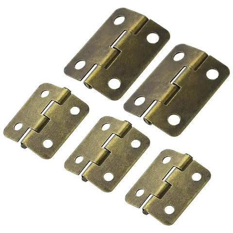 Gotta Have 60 Pieces Mini Hinges for Jewelry Boxes and Small Cabinets Two Size Options 24x18mm and 18x16mm Iron Butt Hinges