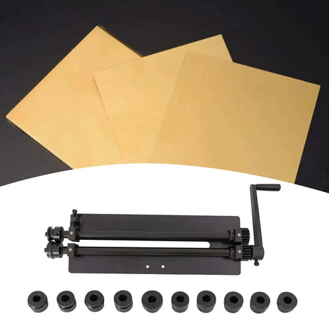 18 Inch Sheet Metal Bead Roller With 6 Die Set, rotary bead forming tool for 1.2mm 18 gauge metal, showing tool and dies