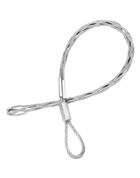 Heavy Duty Cable Pulling Socks Grip With 3306 Lbs Breaking Strength, 3.3 Ft Mesh Eye Clip For 1 To 2 Inch Cables, Galvanized Steel Wire