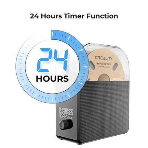 Filament Dryer Box Pro With 360 Degree Heating And Fan, dustproof storage for 1.75mm and 2.85mm filaments, with 24-hour timer display