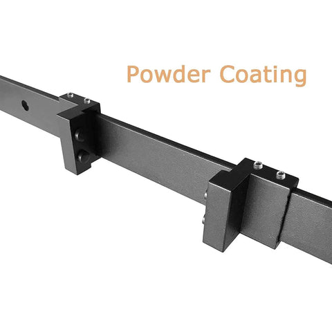2 Pack Barn Door Stopper For Sliding Barn Door Flat Track Aluminium Alloy With Powder Coated Black Finish close-up view