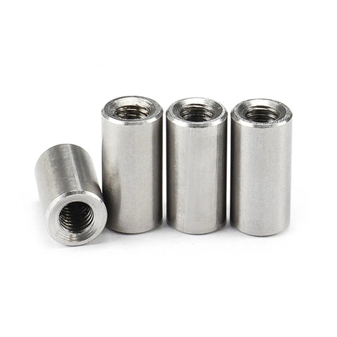 304 Stainless Steel Threaded Dowel Pin Set With Internal Thread Parallel Locate Pins For Precise Alignment Single Hole Dowel Pin 80mm Length M4x6mm Thread Built Tough Heavy Duty Rock Solid Fixture Pin For CNC Machinery Workbenches