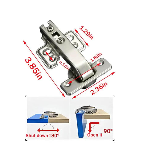 2 Pack 90 Degree Corner Cabinet Door Hinges With Soft Close Hydraulic Damping Full Coverage Concealed Design Adjustable Mounting