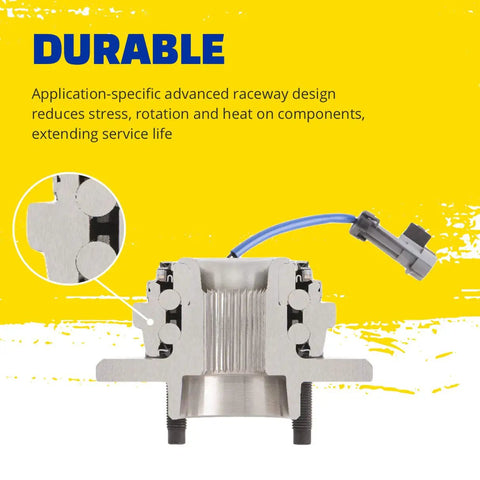 Cross-section view of Wheel Bearing And Hub Assembly Fits Hyundai Sonata Kia Optima Sportage Cadenza Tucson Nexo Front Or Rear Replacement OE Style Wheel Hub To Restore Quiet Smooth Ride highlighting durability features.