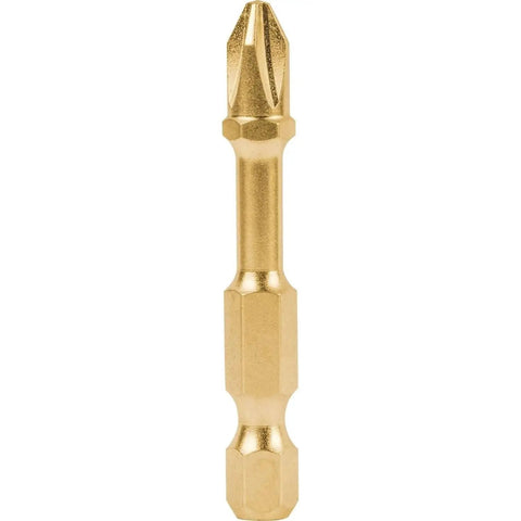 Impact Gold Phillips Number Two Bit For High Torque Impact Drivers, Two Inch Length, 15 Pack, Xtreme Torsion Technology Lets The Bit Flex Under Load For Durability, Precision Fit Tip Prevents Cam Out, Made For Makita And Other Impact Tools.