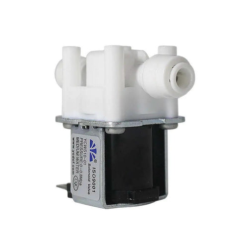 AC 110V Inlet Water Solenoid Valve One Quarter Inch Quick Connect Normally Closed High Pressure Electric Valve For RO Systems