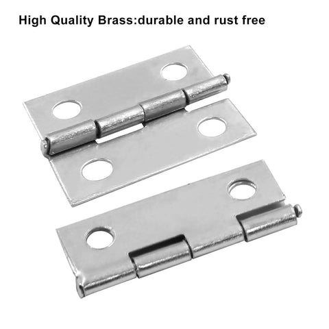Image shows two high-quality brass hinges that are durable and rust-free, used for DIY projects and crafts.