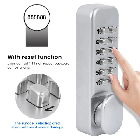 Zinc Alloy Mechanical Password Lock For Sliding Doors Keyless Home Security Lock For Kitchen And Balcony
