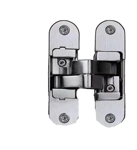 Hidden Cross Hinge For Wooden Doors Invisible Door Hardware 3D Adjustable 180 Degree Flat Folding Concealed Left Large Hinge