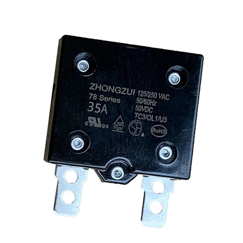 Automatic Reset Circuit Breaker 35A Thermal Switch For Kids Ride On Toy Cars 125 To 250Vac And 50Vdc Overload Protector