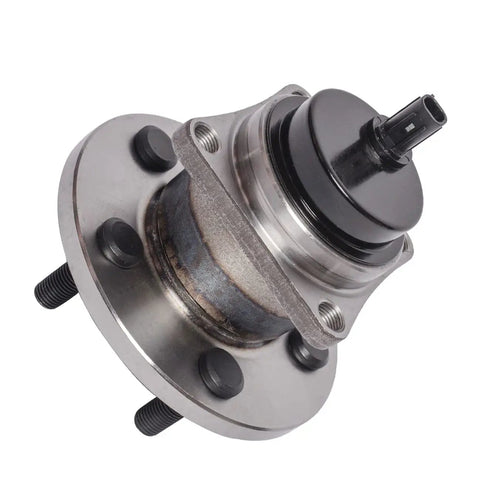 Rear Wheel Bearing And Hub Assembly Drop In Ready For 2009 2010 Pontiac Vibe 2009 2013 Toyota Matrix And 2009 2019 Corolla FWD With 5 Stud Hub And ABS 1.8L L4 Engine close-up view