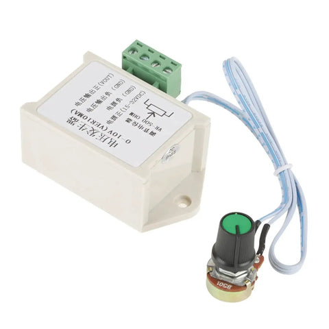 0-10V Adjustable Analog Voltage Generator For PLC And MCU Interfaces, 10mA Output, plug-and-play module with knob and wiring