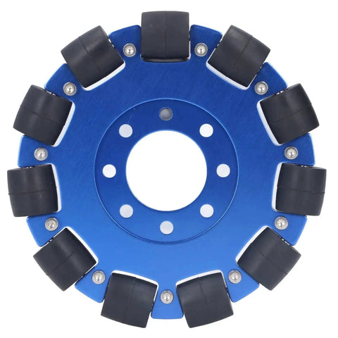 Omnidirectional 5 Inch Wheel With Aluminum Alloy Hub And Silicone Rollers For Robotics Projects Adfaga 11 Bearings