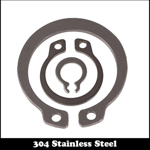 Heavy Duty Stainless Steel Snap Rings Set for 18mm and 36mm Shafts C Type External Circlips DIN471 304 Stainless Steel