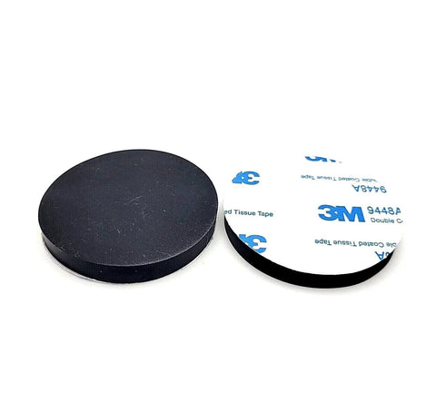 Two Inch Wide Round Silicone Rubber Bumper Feet One Quarter Inch Thick Adhesive Backed Pads For Furniture Appliances And Equipment