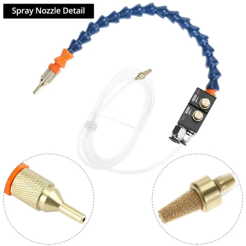 Mist Coolant Lubrication Spray System For CNC Lathe Milling And Drill Machines Boosts Cutting Speeds Extends Tool Life