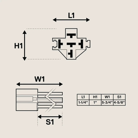 Technical diagram of interlocking relay socket harness base kit dimensions for 12V DC 5-pin SPDT relays with 14 AWG wires.