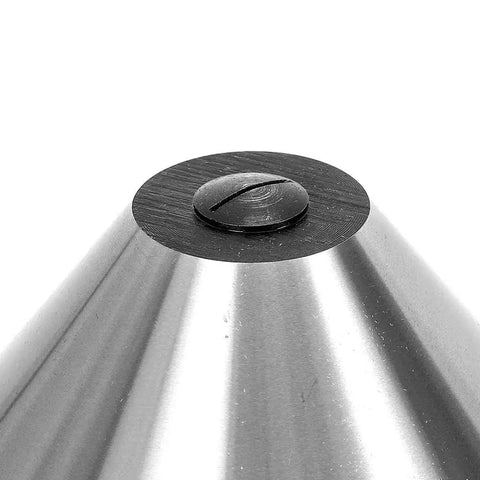 Lathe Live Center For Large Hollow Workpieces, 6 Inch MT3 Bull Nose Live Center With Morse Taper 3, close-up view of tip