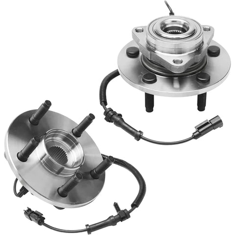 Front Wheel Bearing Hubs Brake Kit For 2009 2011 Dodge Ram 1500 5 Lug With 13.23 Inch Drilled Slotted Rotors And Ceramic Brake Pads