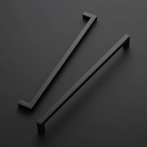 12.6 Inch Square Cabinet Handles Matte Black Pulls For Kitchen Cupboards And Drawers 1 Pack Center To Center 12.6 Inches