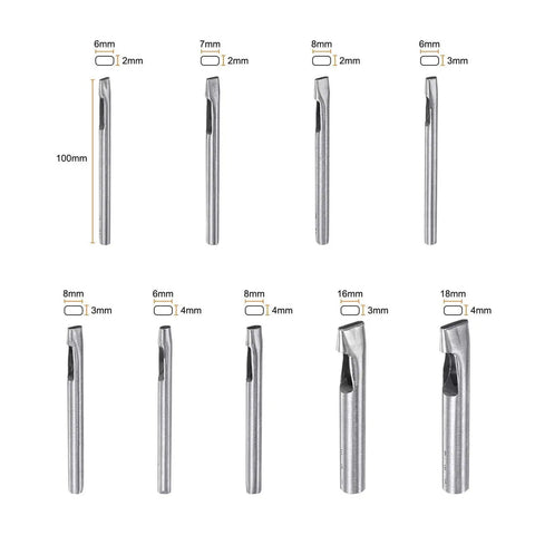 Image of 9 Piece Stainless Steel Leather Hole Punch Set With A5 Cutting Mat, showing various punch sizes from 2mm to 18mm.