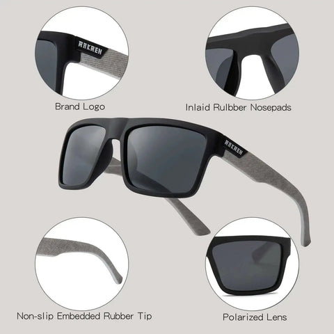 Polarized Sports Sunglasses For Men And Women Vintage Square Fishing Glasses UV400 Protection Dope Outdoor Shades Unisex Frames B1