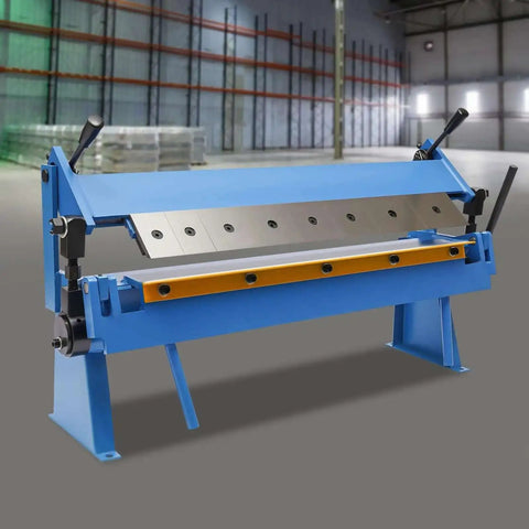 24 Inch Pan And Box Brake For Sheet Metal With Adjustable 0 To 135 Degree Bending Heavy Duty Hand Brake in industrial setting