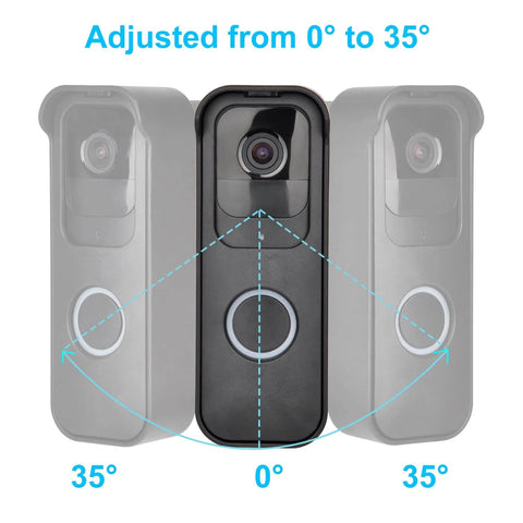 Adjustable Angle Mounting Bracket For Video Doorbell 2021 Black No Fuss Easy Install Wall Mount Accessory Camera Not Included