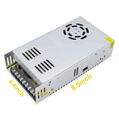 Heavy Duty 24V DC Power Supply 400W 16.5A Universal 100 To 240V AC Input for LED Strips CCTV 3D Printers, metal enclosure