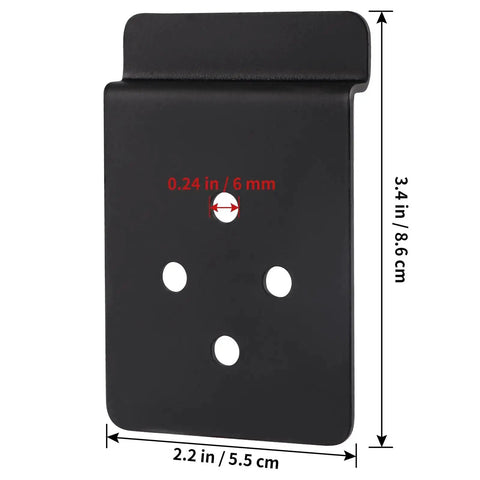 Slatwall Metal Plate Mount Backplate For Slatwall Panels Built Tough Heavy Duty Mounting Adapter, 3.4x2.2 In, Black