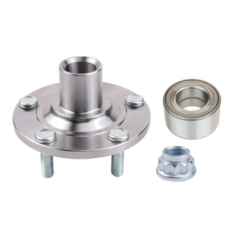 Front Passenger Side Wheel Bearing And Hub Kit For Lexus ES330 ES350 RX330 RX350 RX400h Toyota Avalon Camry And Highlander 2001 To 2016 Drop In Ready Easy Install Plug And Play OEM Quality Replacement Wheel Hub Bearing Set, showing metal components.